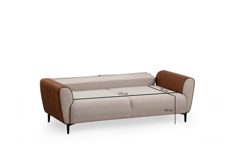 Rebelo 3-seter Sovesofa - Beige - Møbler - Sofaer - Sovesofaer - 3 seters sovesofa