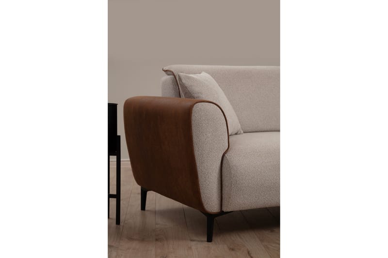 Rebelo Sovesofa med divan - Beige - Møbler - Sofaer - Sovesofaer - Sovesofa divan