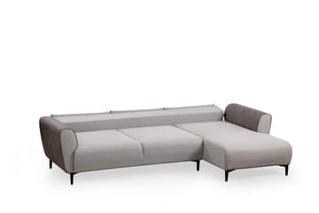 Rebelo Sovesofa med divan - Grå - Møbler - Sofaer - Sovesofaer - Sovesofa divan