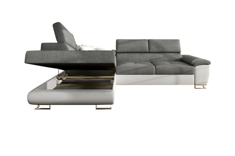 Reginia 4-sits Hörnbäddsoffa Light green - Møbler - Sofaer - Sovesofaer - Langsgående sovesofa