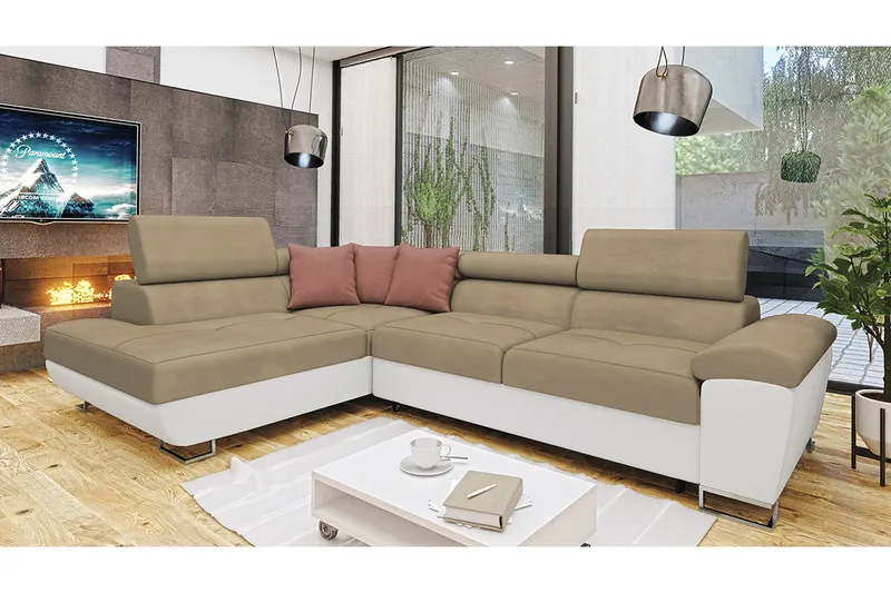 Reginia Sovesofa m. Sjeselong L-formet - Møbler - Sofaer - Sovesofaer - Langsgående sovesofa