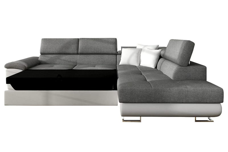 Reginia U-Sovesofa - Hvit / Grå - Møbler - Sofaer - Skinnsofaer