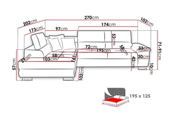 Reginia U-Sovesofa - Hvit / Grå - Møbler - Sofaer - Skinnsofaer