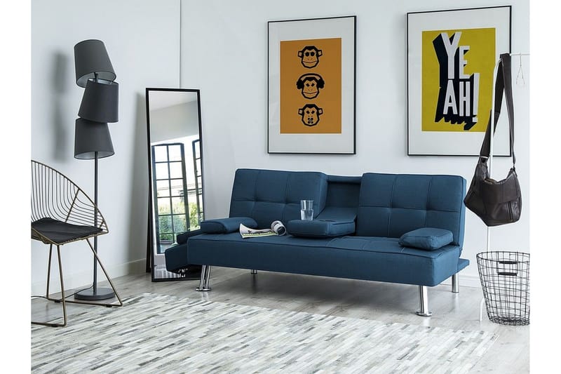 Roxen Divansovesofa 168 cm - Blå - Møbler - Sofaer - Sovesofaer - Langsgående sovesofa