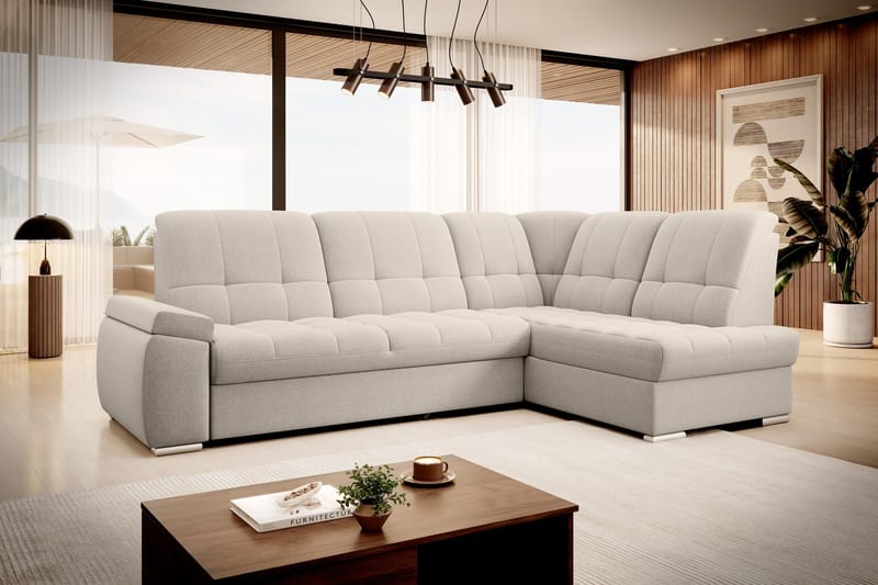 Sajana Sovesofa m. Sjeselong 3-seter - Beige - Møbler - Sofaer - Sovesofaer - Langsgående sovesofa