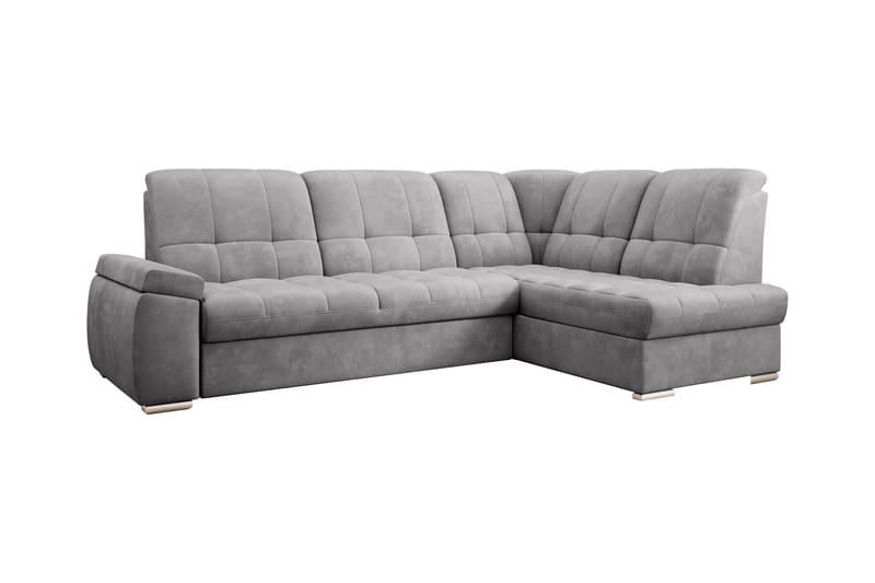 Sajana Sovesofa m. Sjeselong 3-seter - Grå - Møbler - Sofaer - Sovesofaer - Langsgående sovesofa
