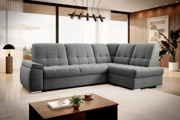 Sajana Sovesofa m. Sjeselong 3-seter - Grå - Møbler - Sofaer - Sovesofaer - Langsgående sovesofa