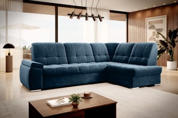 Sajana Sovesofa m. Sjeselong 3-seter - Mørkeblå - Møbler - Sofaer - Sovesofaer - Langsgående sovesofa
