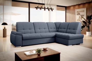 Sajana Sovesofa m. Sjeselong 3-seter - Mørkeblå - Møbler - Sofaer - Sovesofaer - Langsgående sovesofa