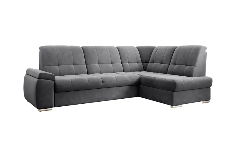 Sajana Sovesofa m. Sjeselong 3-seter - Mørkegrå - Møbler - Sofaer - Sovesofaer - Langsgående sovesofa