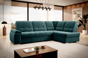 Sajana Sovesofa m. Sjeselong 3-seter - Mørkegrønn - Møbler - Sofaer - Sovesofaer - Langsgående sovesofa