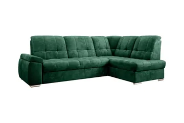 Sajana Sovesofa m. Sjeselong 3-seter - Mørkegrønn - Møbler - Sofaer - Sovesofaer - Langsgående sovesofa