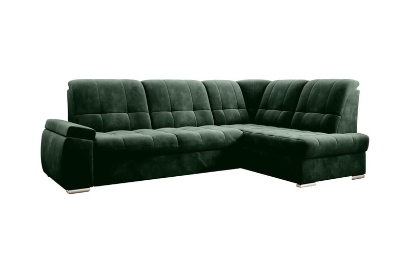 Sajana Sovesofa m. Sjeselong 3-seter, Mørkegrønn