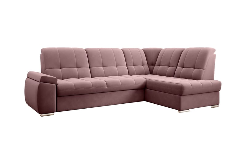 Sajana Sovesofa m. Sjeselong 3-seter - Rosa - Møbler - Sofaer - Sovesofaer - Langsgående sovesofa