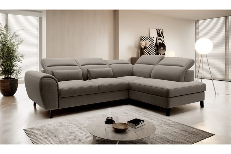Sajda Sovesofa m. Sjeselong 3-seter - Beige - Møbler - Sofaer - Sovesofaer - Langsgående sovesofa