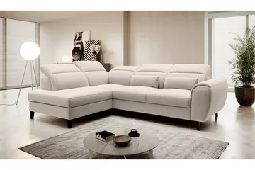 Sajda Sovesofa m. Sjeselong 3-seter - Beige - Møbler - Sofaer - Sovesofaer - Langsgående sovesofa