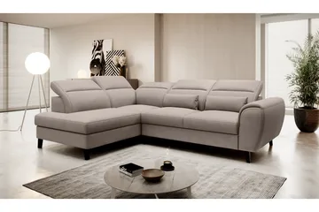 Sajda Sovesofa m. Sjeselong 3-seter - Beige - Møbler - Sofaer - Sovesofaer - Langsgående sovesofa