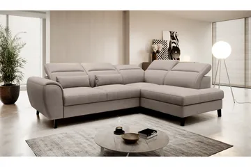 Sajda Sovesofa m. Sjeselong 3-seter - Beige - Møbler - Sofaer - Sovesofaer - Langsgående sovesofa