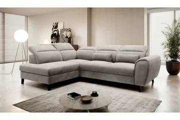 Sajda Sovesofa m. Sjeselong 3-seter - Grå - Møbler - Sofaer - Sovesofaer - Langsgående sovesofa