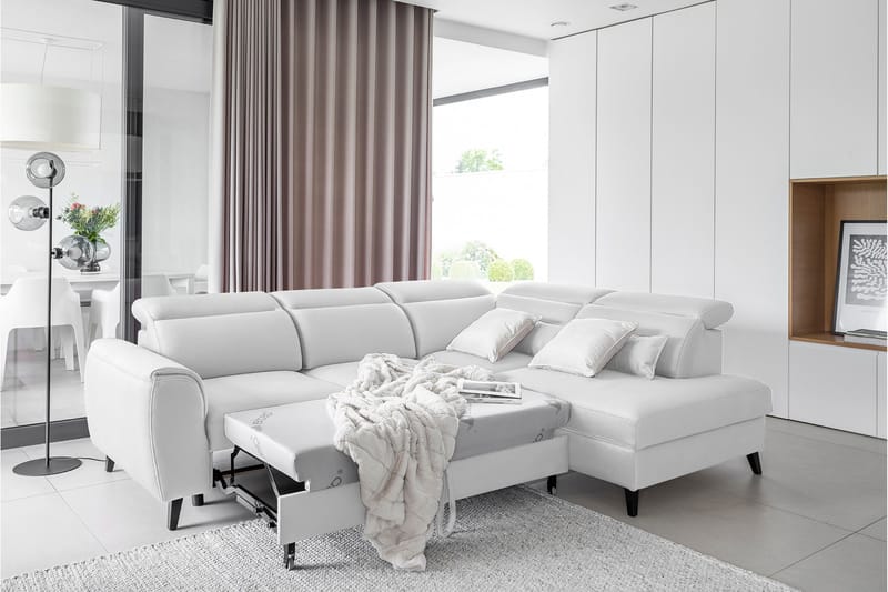 Sajda Sovesofa m. Sjeselong 3-seter - Grå - Møbler - Sofaer - Sovesofaer - Langsgående sovesofa