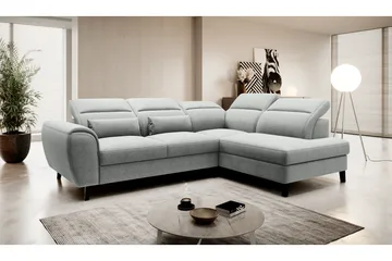 Sajda Sovesofa m. Sjeselong 3-seter - Grå - Møbler - Sofaer - Sovesofaer - Langsgående sovesofa