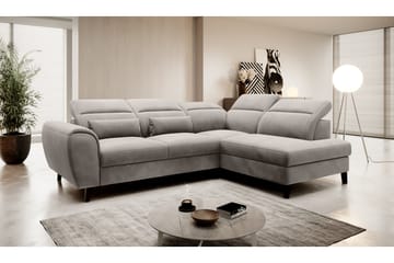 Sajda Sovesofa m. Sjeselong 3-seter - Grå - Møbler - Sofaer - Sovesofaer - Langsgående sovesofa