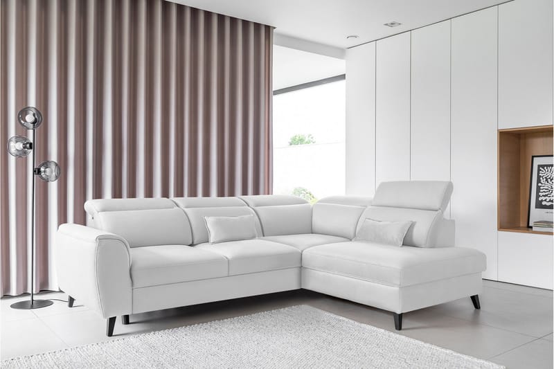 Sajda Sovesofa m. Sjeselong 3-seter - Grå - Møbler - Sofaer - Sovesofaer - Langsgående sovesofa