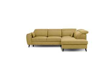 Sajda Sovesofa m. Sjeselong 3-seter - Gul - Møbler - Sofaer - Sovesofaer - Langsgående sovesofa