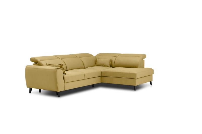 Sajda Sovesofa m. Sjeselong 3-seter - Gul - Møbler - Sofaer - Sovesofaer - Langsgående sovesofa
