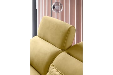 Sajda Sovesofa m. Sjeselong 3-seter - Gul - Møbler - Sofaer - Sovesofaer - Langsgående sovesofa