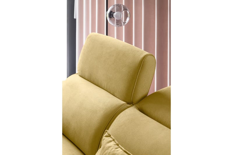 Sajda Sovesofa m. Sjeselong 3-seter - Gul - Møbler - Sofaer - Sovesofaer - Langsgående sovesofa