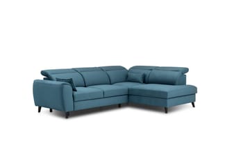 Sajda Sovesofa m. Sjeselong 3-seter - Mørkeblå - Møbler - Sofaer - Sovesofaer - Langsgående sovesofa