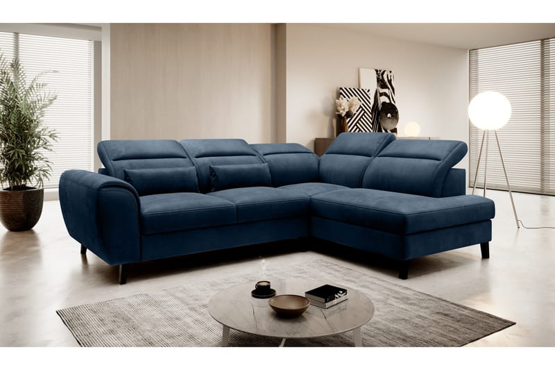Sajda Sovesofa m. Sjeselong 3-seter, Mørkeblå