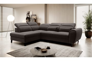Sajda Sovesofa m. Sjeselong 3-seter - Mørkebrun - Møbler - Sofaer - Sovesofaer - Langsgående sovesofa