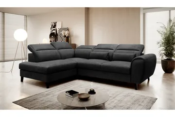 Sajda Sovesofa m. Sjeselong 3-seter - Mørkegrå - Møbler - Sofaer - Sovesofaer - Langsgående sovesofa