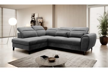 Sajda Sovesofa m. Sjeselong 3-seter - Mørkegrå - Møbler - Sofaer - Sovesofaer - Langsgående sovesofa
