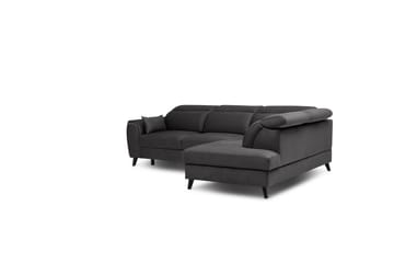 Sajda Sovesofa m. Sjeselong 3-seter - Mørkegrå - Møbler - Sofaer - Sovesofaer - Langsgående sovesofa