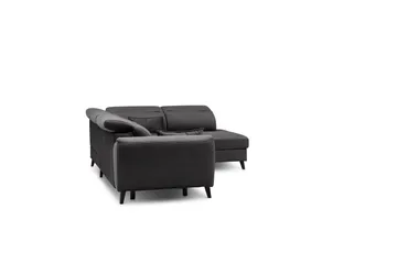 Sajda Sovesofa m. Sjeselong 3-seter - Mørkegrå - Møbler - Sofaer - Sovesofaer - Langsgående sovesofa