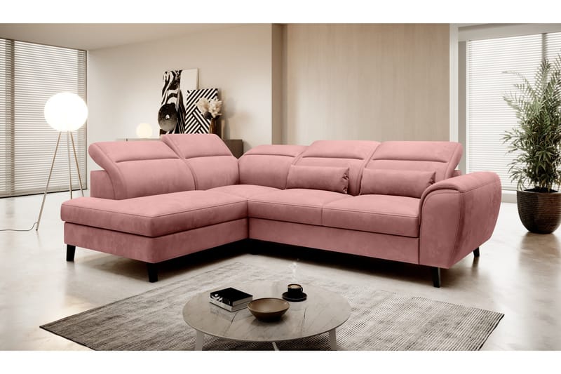 Sajda Sovesofa m. Sjeselong 3-seter, Rosa