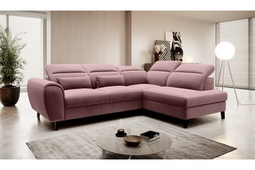 Sajda Sovesofa m. Sjeselong 3-seter - Rosa - Møbler - Sofaer - Sovesofaer - Langsgående sovesofa