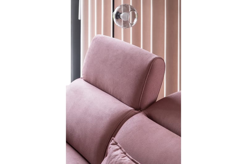 Sajda Sovesofa m. Sjeselong 3-seter - Rosa - Møbler - Sofaer - Sovesofaer - Langsgående sovesofa