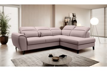 Sajda Sovesofa m. Sjeselong 3-seter - Rosa - Møbler - Sofaer - Sovesofaer - Langsgående sovesofa