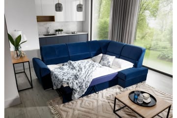 Sajmon Sovesofa m. Sjeselong 3-seter - Beige - Møbler - Sofaer - Sovesofaer - Langsgående sovesofa