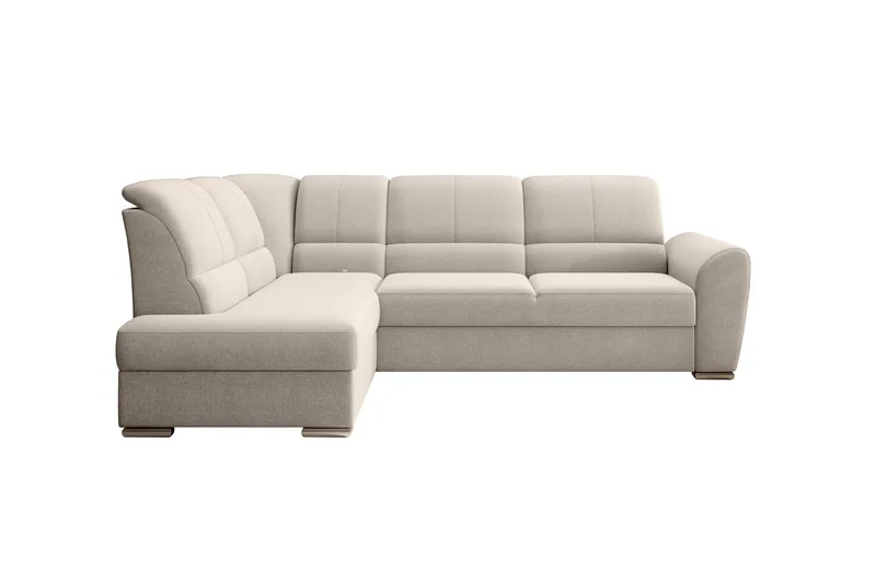 Sajmon Sovesofa m. Sjeselong 3-seter - Beige - Møbler - Sofaer - Sovesofaer - Langsgående sovesofa
