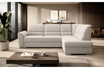 Sajmon Sovesofa m. Sjeselong 3-seter - Beige - Møbler - Sofaer - Sovesofaer - Langsgående sovesofa