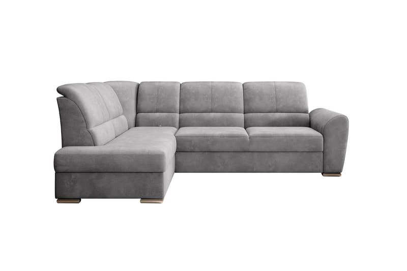 Sajmon Sovesofa m. Sjeselong 3-seter - Grå - Møbler - Sofaer - Sovesofaer - Langsgående sovesofa