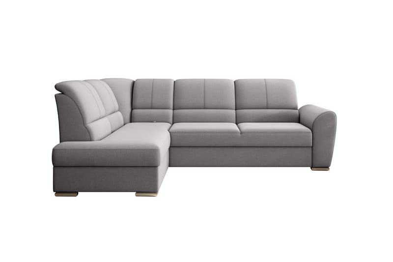 Sajmon Sovesofa m. Sjeselong 3-seter - Grå - Møbler - Sofaer - Sovesofaer - Langsgående sovesofa