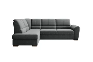 Sajmon Sovesofa m. Sjeselong 3-seter - Grå - Møbler - Sofaer - Sovesofaer - Langsgående sovesofa