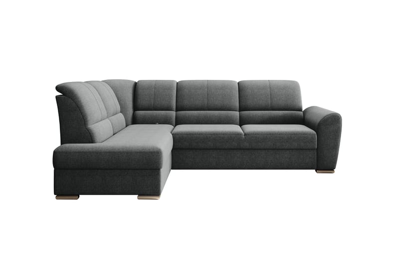 Sajmon Sovesofa m. Sjeselong 3-seter - Grå - Møbler - Sofaer - Sovesofaer - Langsgående sovesofa