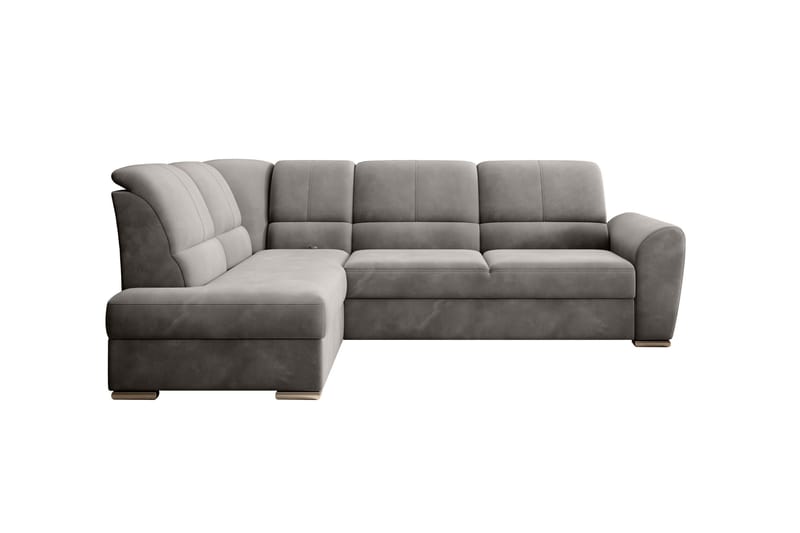 Sajmon Sovesofa m. Sjeselong 3-seter - Grå - Møbler - Sofaer - Sovesofaer - Langsgående sovesofa
